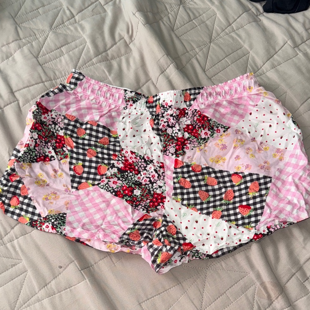 PINK Victoria's Secret Flannel Boxy Pajama Shorts
